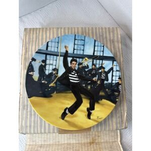 Elvis Presley Delphi Jailhouse Rock Looking at a Legend Collector Plate 1989 Box